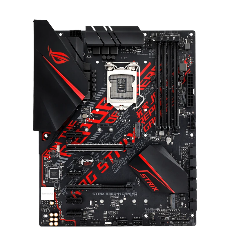 Asus ROG STRIX B360-H игровая Материнская плата Intel B360 LGA 1151 разъем DVI HDMI M.2 USB 3,1 DDR4 64 Гб электронная Спортивная Игровая плата