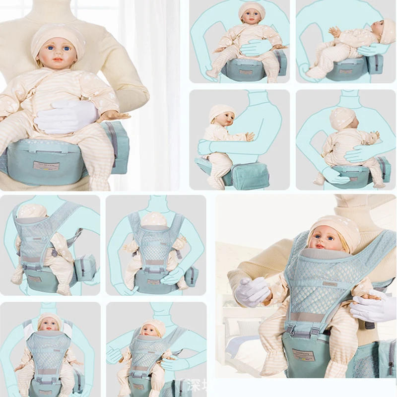 Honeylulu летняя дышащая Сумка кенгуру слинг для новорожденных детей съемный мешок