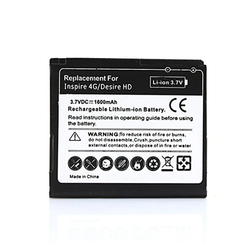 1600 мАч запасная батарея для телефона HTC Desire HD G10 Inspire 4G Ace BD26100 A9191 T8788 аккумуляторная