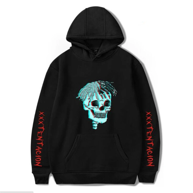 Толстовка с капюшоном в стиле хип-хоп толстовка принтом рапера XXXTentacion Харадзюку