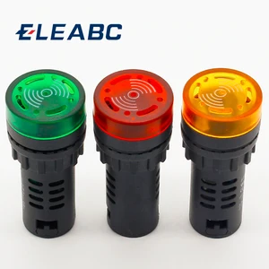 Крепление для панели, 22 мм, светодиодная лампа, 12 В, 24 В, 110 В, 220 В, светодиодный зуммер