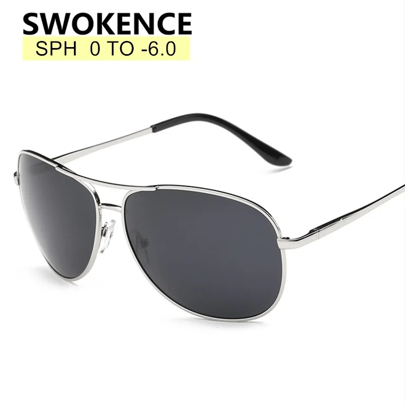 

SWOKENCE Prescription Sunglasses For Myopia SPH -0.5 to -6.0 Men Women UV400 Driving Glasses Spectacles For Nearsighted WP022