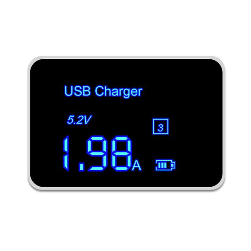 Зарядное устройство для телефона дисплей емкость аккумулятора 4 порта USB