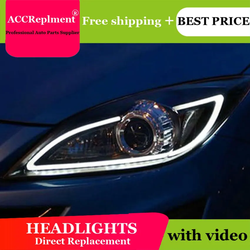 Автомобильный Стайлинг для Mazda 3 светодиодный фар Mazda3 2006 2012 Спорт фары DRL Объектив