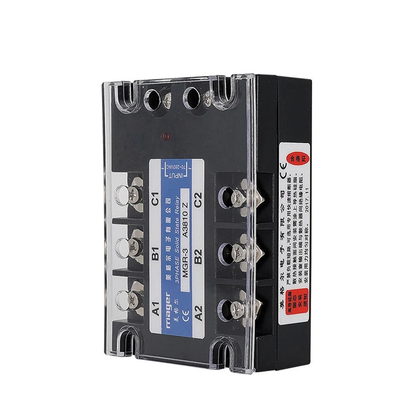 10A Three phase Solid state relay AC control (MGR-3 A4810 Z) SSR 70-280VAC to 480VAC Free shipping With protective covers | Обустройство