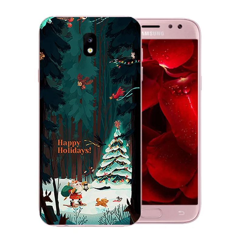 Чехол для Samsung Galaxy J5 2017 силиконовый чехол с рисунком Merry X'MAS Pro J530F чехлы