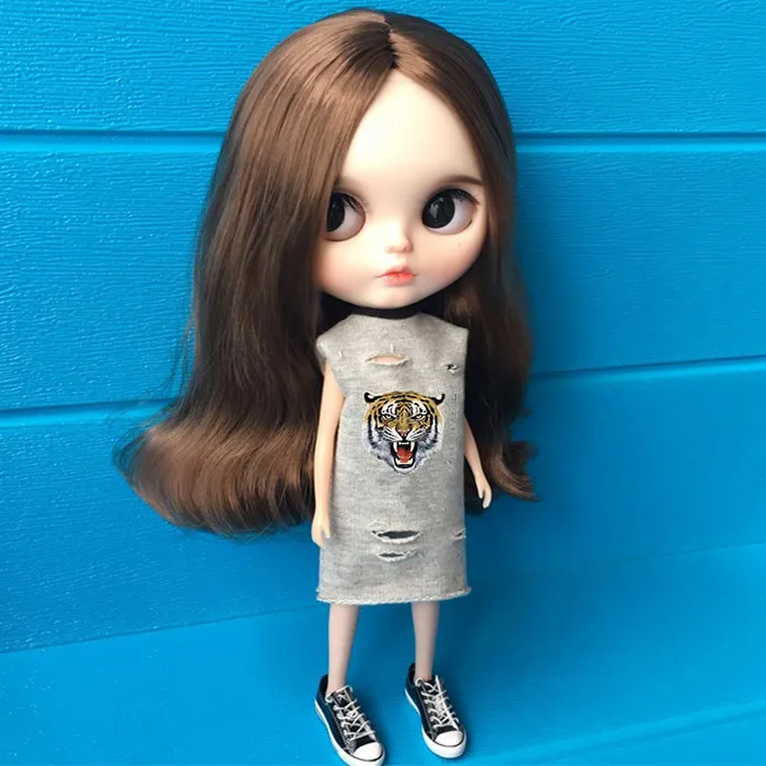 Футболка для кукол Blyth 30 см модная толстовка с капюшоном ob24 Azone Licca аксессуары