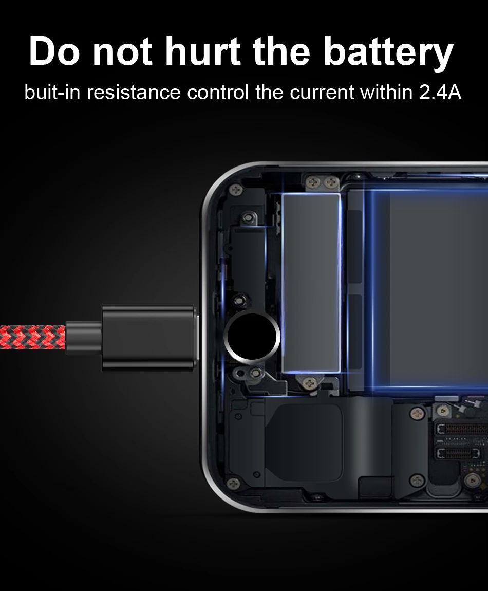 GUSGU USB зарядное устройство кабель для iPhone X 8 8 Plus мобильный телефон быстрое зарядное Освещение кабель для iPhone 6 6S 5 5S SE