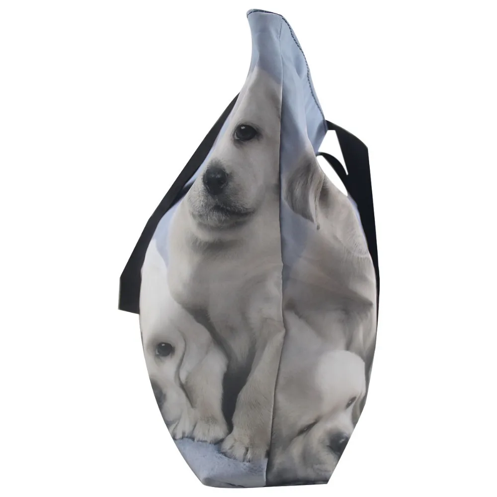 Cute Dogs Womens Eco Shopping Bag Girl's Utility School Travel Tote Foldable Grocery Packing Beach Free shipping | Багаж и сумки