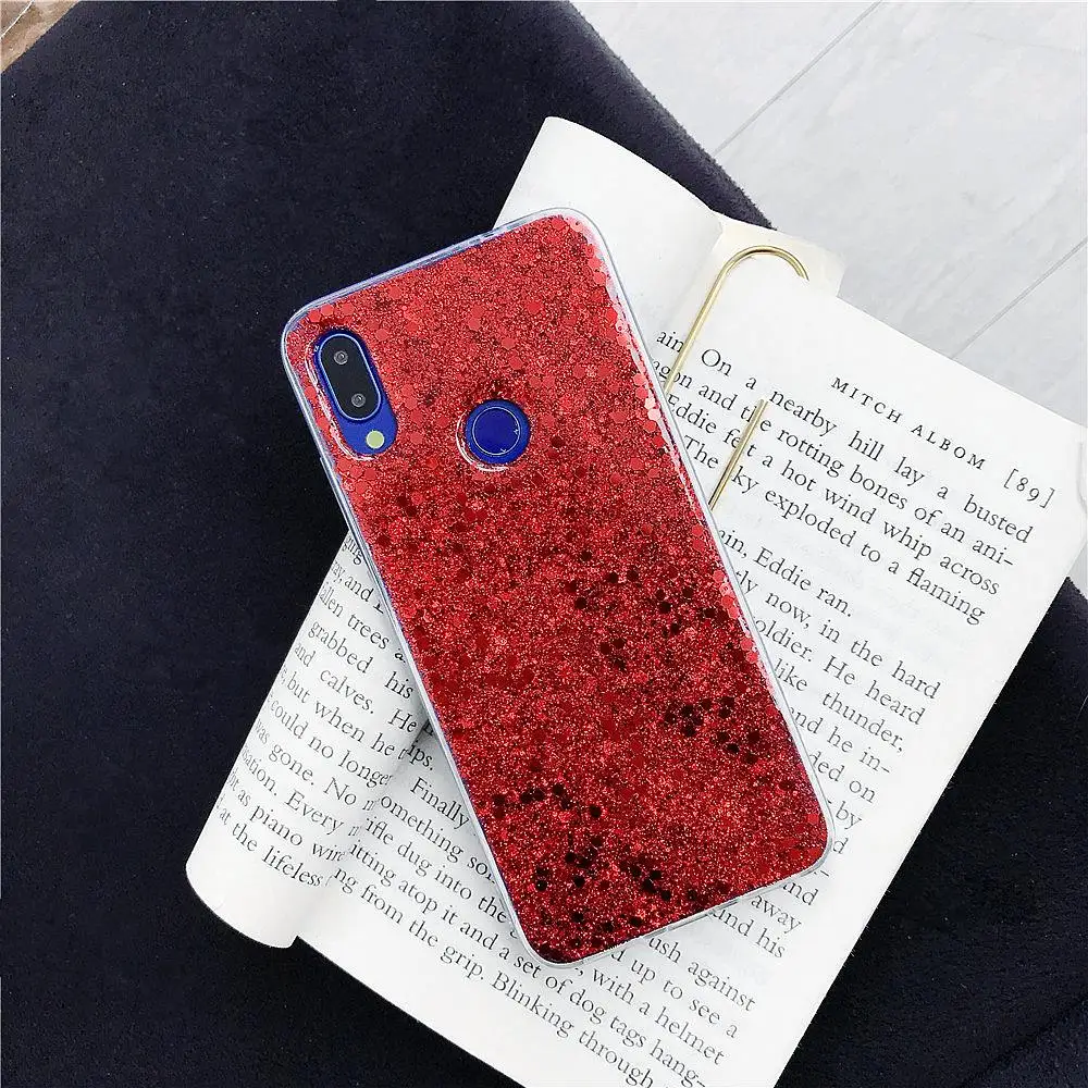Чехол сверкающий с блестками для Xiaomi mi 9 8 mi 8 mi 9 SE A2 Lite 8SE Кристальные блестки силиконовый чехол красный mi 5 Plus Note 7 6 Pro Note7 Funda