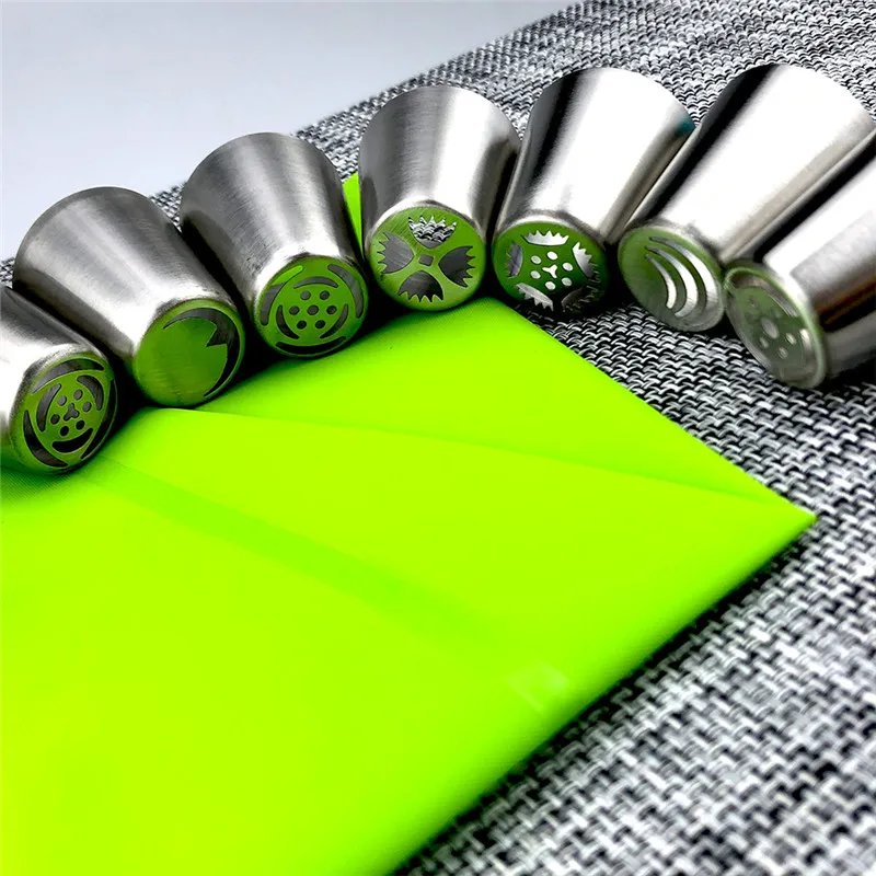 Набор кондитерских сумок из нержавеющей стали для украшения торта 13