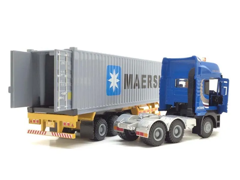 Высокая имитация 1:50 Maersk полу-установленный Контейнер грузовой логистики Игрушечная модель грузовика сплав инженерные транспортные средства игрушки для детей