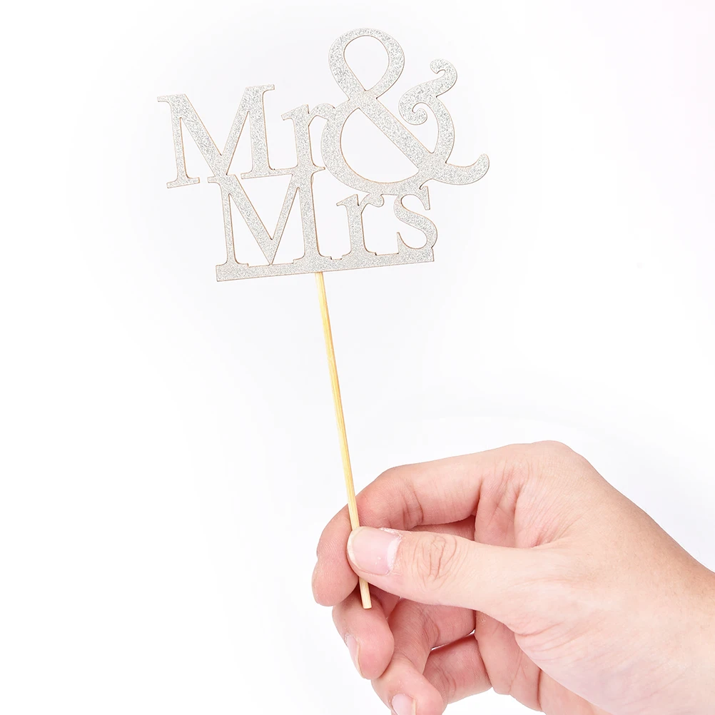 Деревянные буквы &quotMr and Mrs&quot украшения для свадебного торта античный