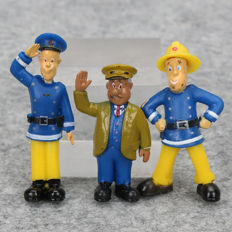 12 шт./компл. фигурки героев Fireman Sam игрушки 3 6 см милые Мультяшные ПВХ Куклы для