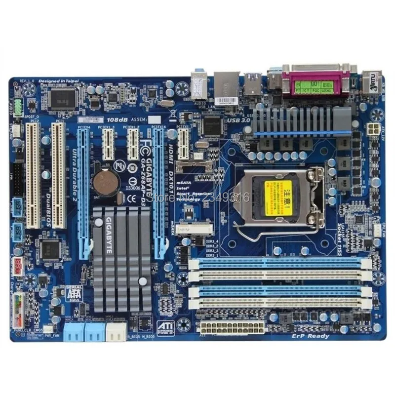 Для Gigabyte GA-Z68AP-D3 оригинальная б/у настольная материнская плата Z68AP-D3 Z68 LGA 1155 i3 i5 i7 DDR3