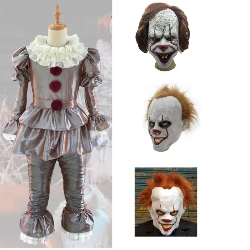 Мужской костюм на Хэллоуин маскарадный клоуна Стивена Кинга из сериала It Pennywise