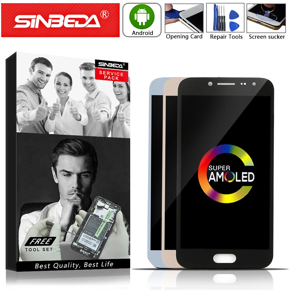 ЖК дисплей AMOLED дигитайзер сенсорного экрана для SAMSUNG Galaxy J2 Pro 2018 J250 J250F 2018|Экраны