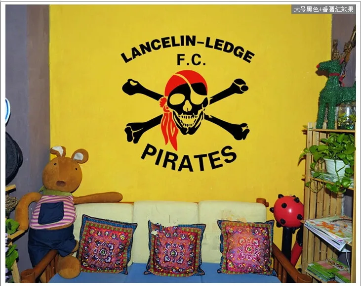 Настенная Наклейка Jolly Roger с персонализированным именем настенная наклейка