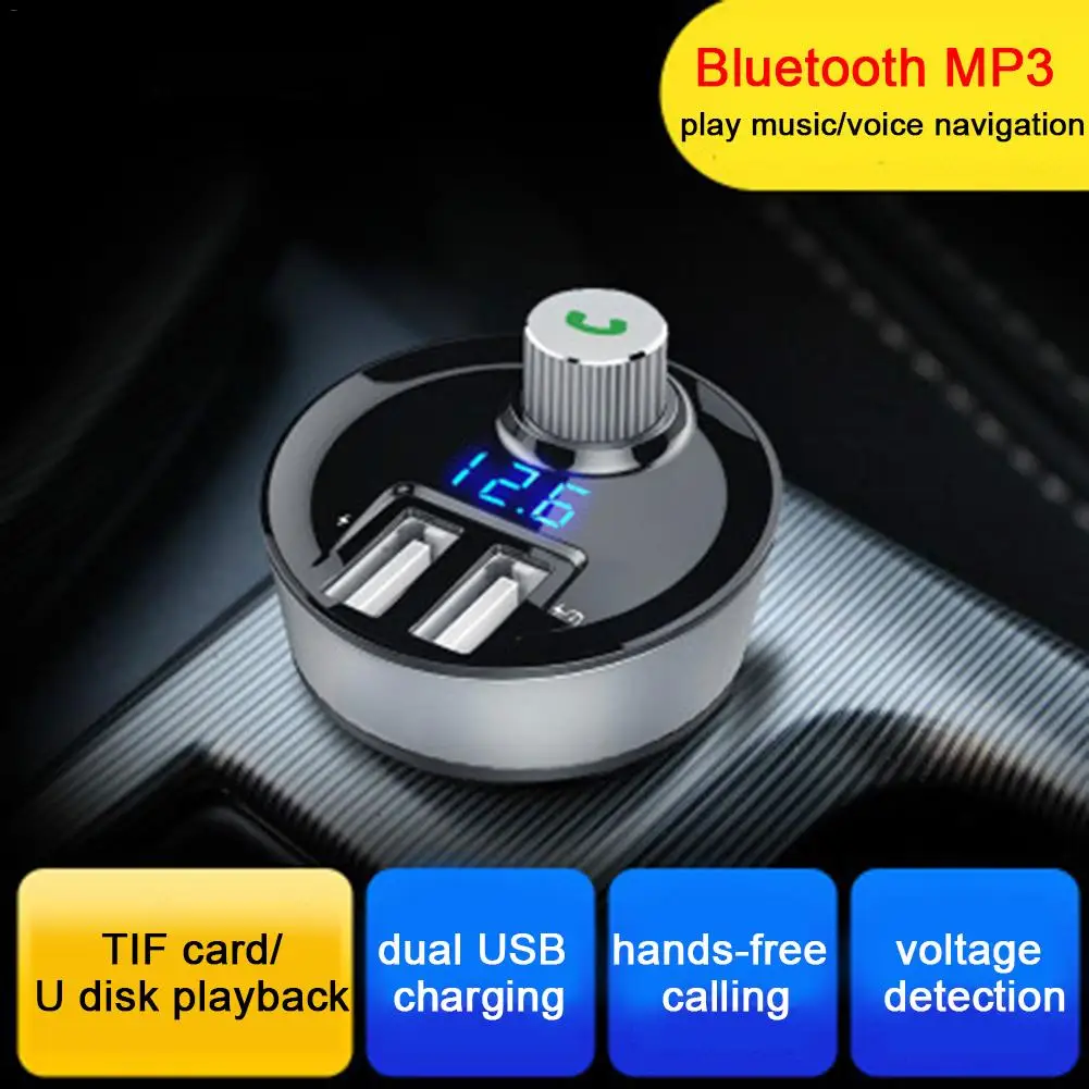 Автомобильный громкая связь аудио плеер fm передатчик Bluetooth 4 2 двойной USB