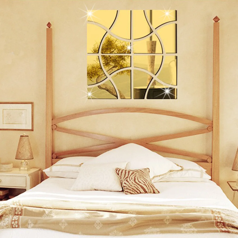 Funlife зеркальные Фоновые наклейки геометрические головоломки прихожая ванная