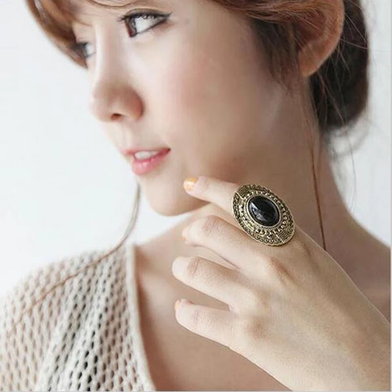 Золото клор Регулируемый Размеры Открытое кольцо в европейском и американском