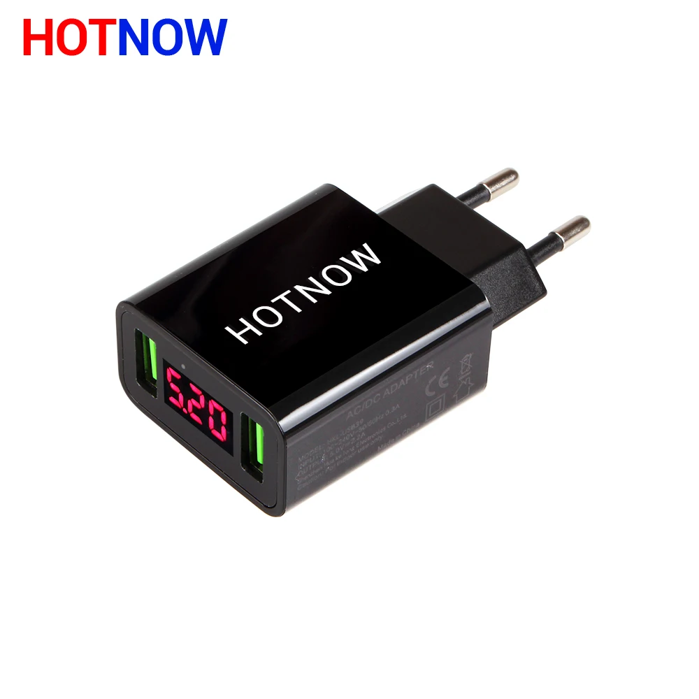 HOTNOW USB зарядное устройство смарт настенное адаптер со светодиодным дисплеем