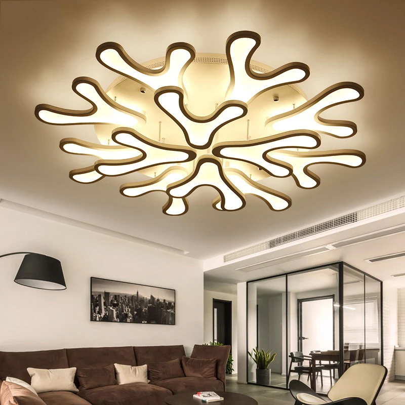 Smart led ceiling light with remote control for living room study lamparas de techo colgante moderna | Лампы и освещение