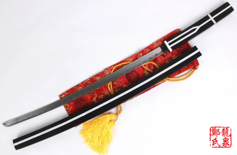 Настоящая сталь катана Реплика Аниме D.Gray Man меч мугена черный ширасая реквизит