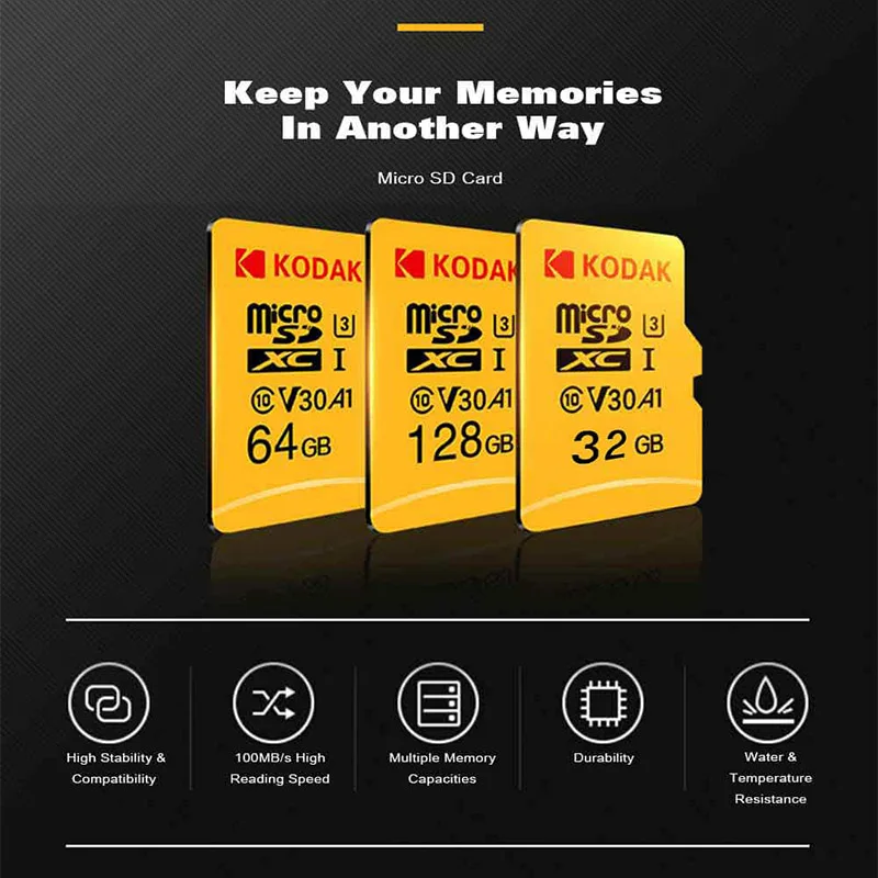 Карта памяти Kodak 128 Гб Micro SD карта TF ГБ 32 64 16 microSD для телефона | Компьютеры и офис