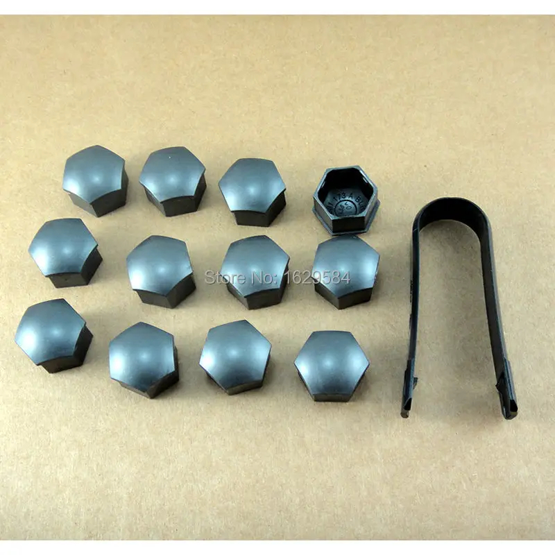 

10Set (20 pcs + tool) for A1-8 grey Wheel Lug Nut Center Cover Caps 321 601 173A Z37,321601173AZ37