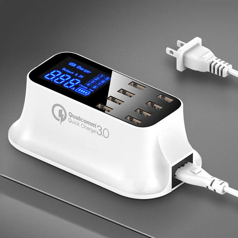 Быстрая зарядка 8 USB порт Смарт зарядное устройство адаптер станция концентратор