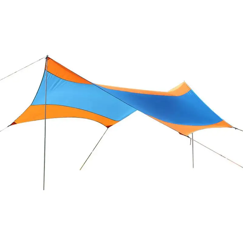 550*560CM Tarp Sun Shelter 210T oxford silver coated Anti UV Rainproof Beach Tent Pergola Awning Canopy Camping Sunshelter | Спорт и