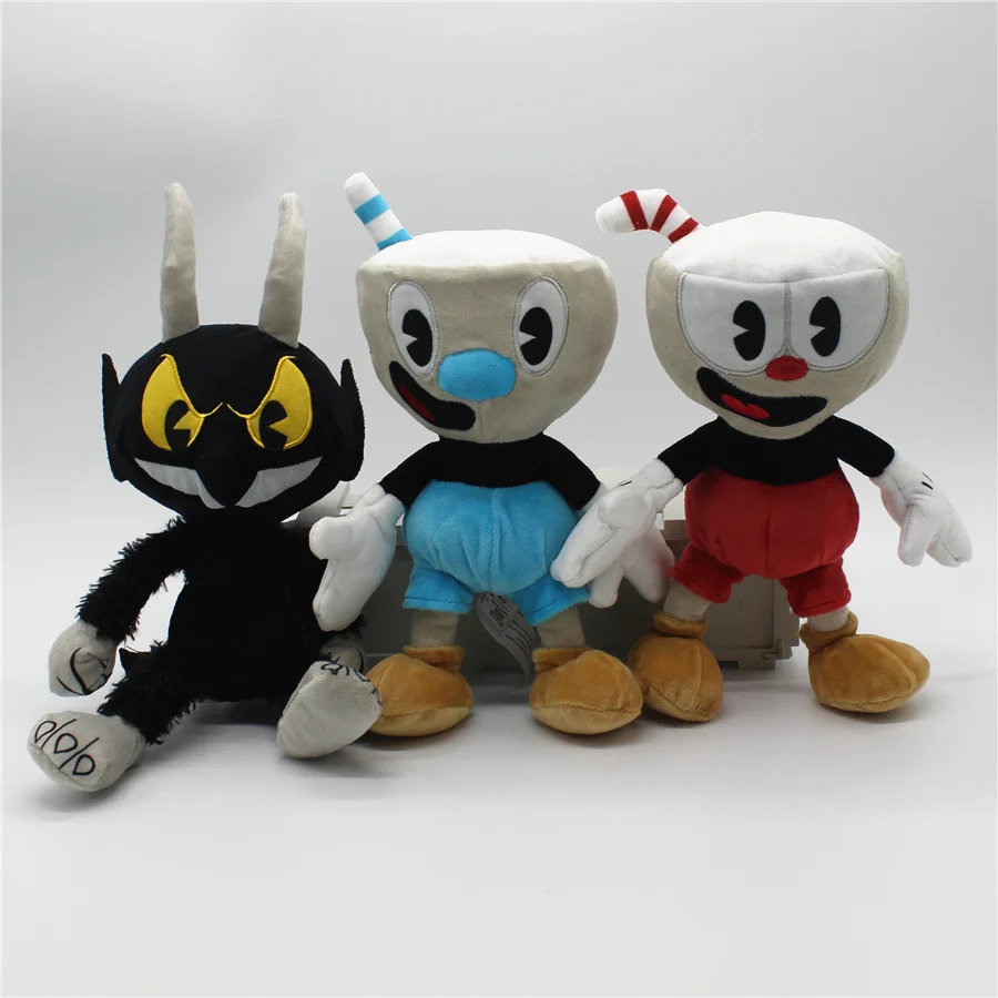 1 шт. 25 30 см Cuphead & Mugman плюшевая игрушка злой босс Мягкая Плюшевая Кукла 8 дюймов