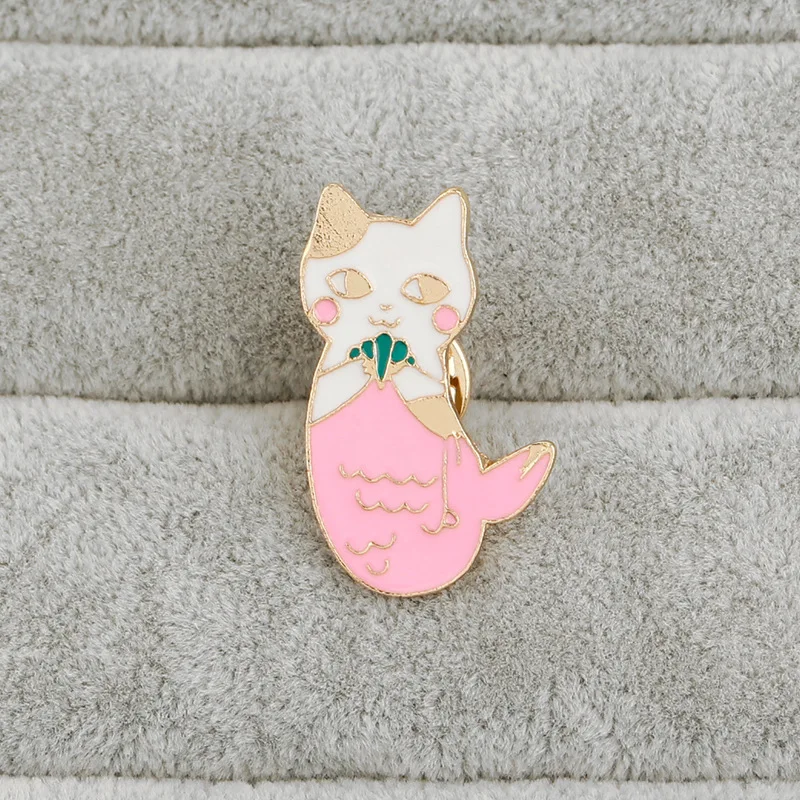 Trendy Enamel Pink Cup Plant Potted Cactus Brooches Pin Women Girl Denim Jacket Button Badge Collar Brooch Charm Jewelry Gifts