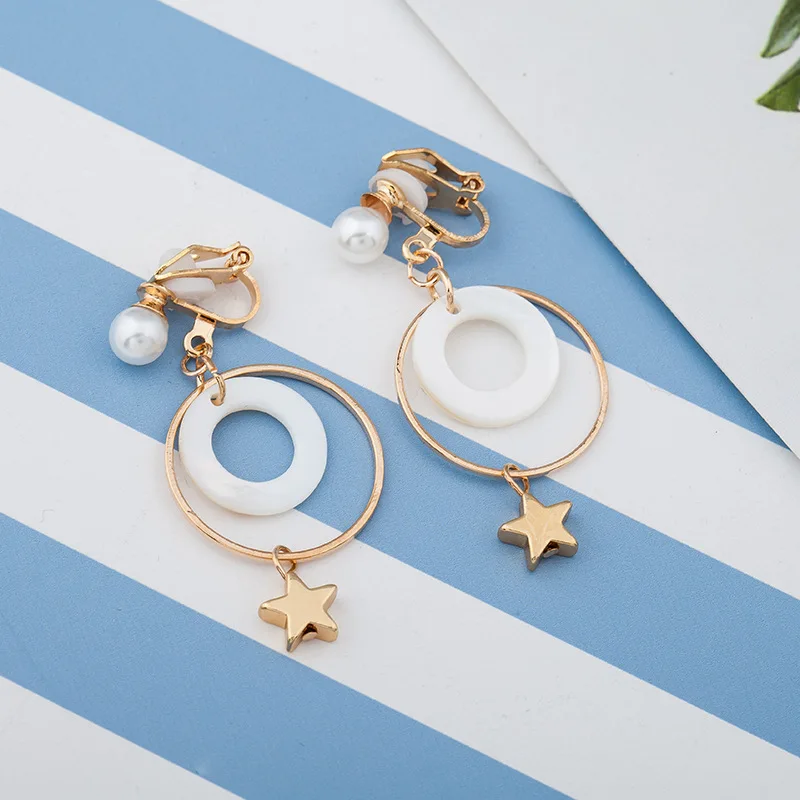Модные серьги клипсы в форме звезды аксессуары для ушей|Серьги-клипсы| |