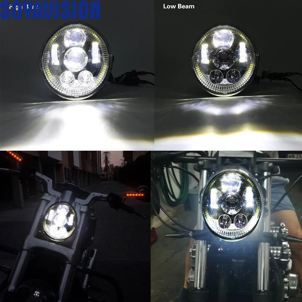 СВЕТОДИОДНЫЙ DRL фара мотоцикла Halo кольцевая для Harley V Rod VRSCA VRSC Muscle CVO Rod| |