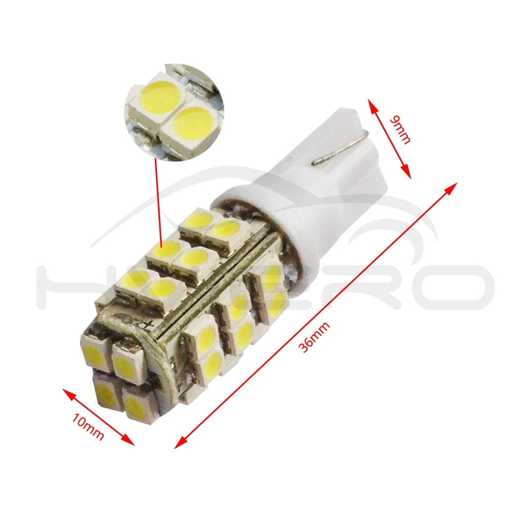 Автомобильная лампа T10 белая красная 28LED W5W с клиновидным задним фонарем лампочка