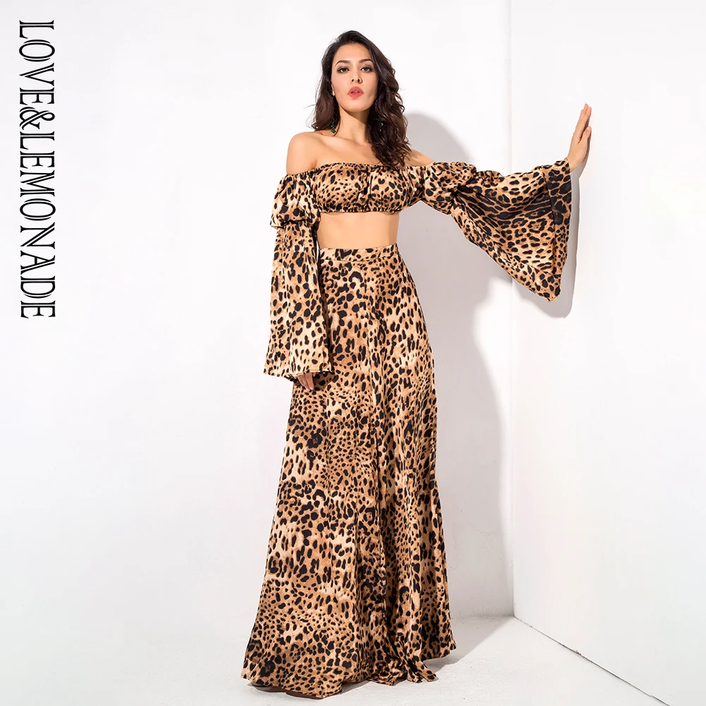 Короткий топ с леопардовым принтом Love &amp Lemonade LM1312T | Женская одежда