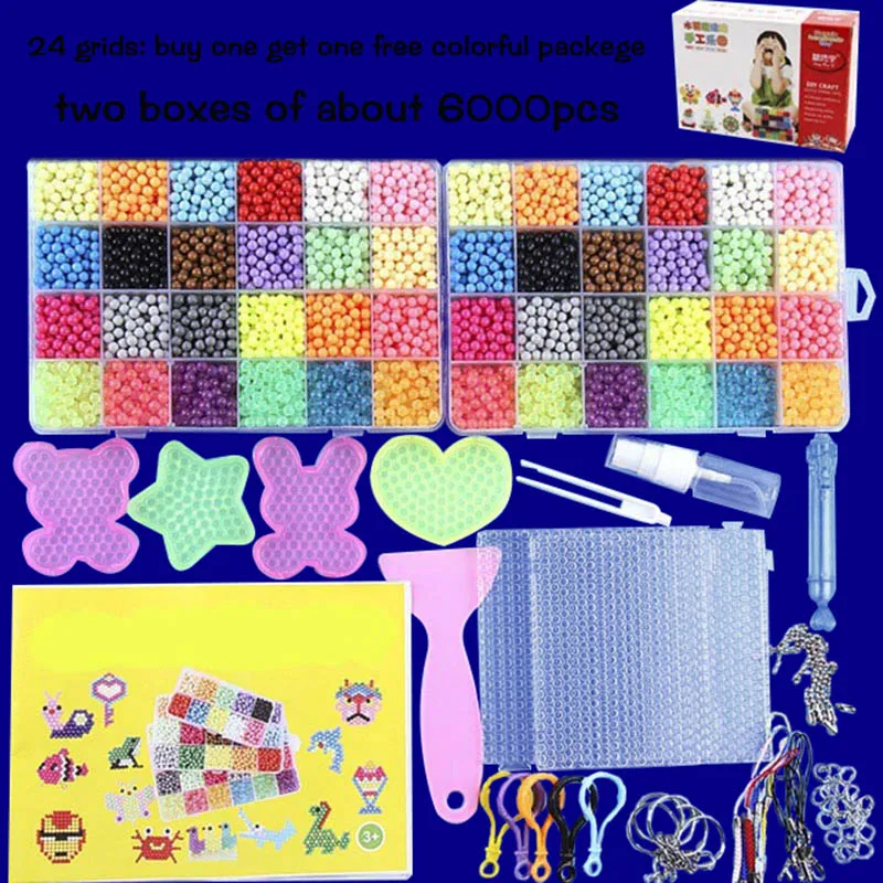 6000pcs (color box) 6000 шт DIY Магия Аква-бусины формы в виде животного рукой решений 3D головоломки для детей развивающие Аква-бусины игрушки для детей заклинание пополнить - Цвет: 6000pcs (color box)