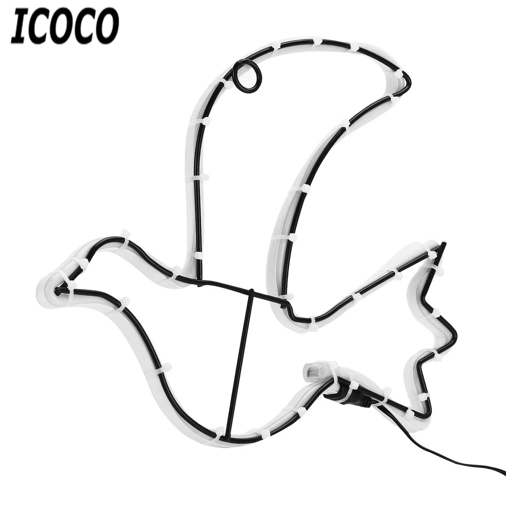 ICOCO неоновая вывеска ночник голуби форма дизайн стены комнаты украшения дома
