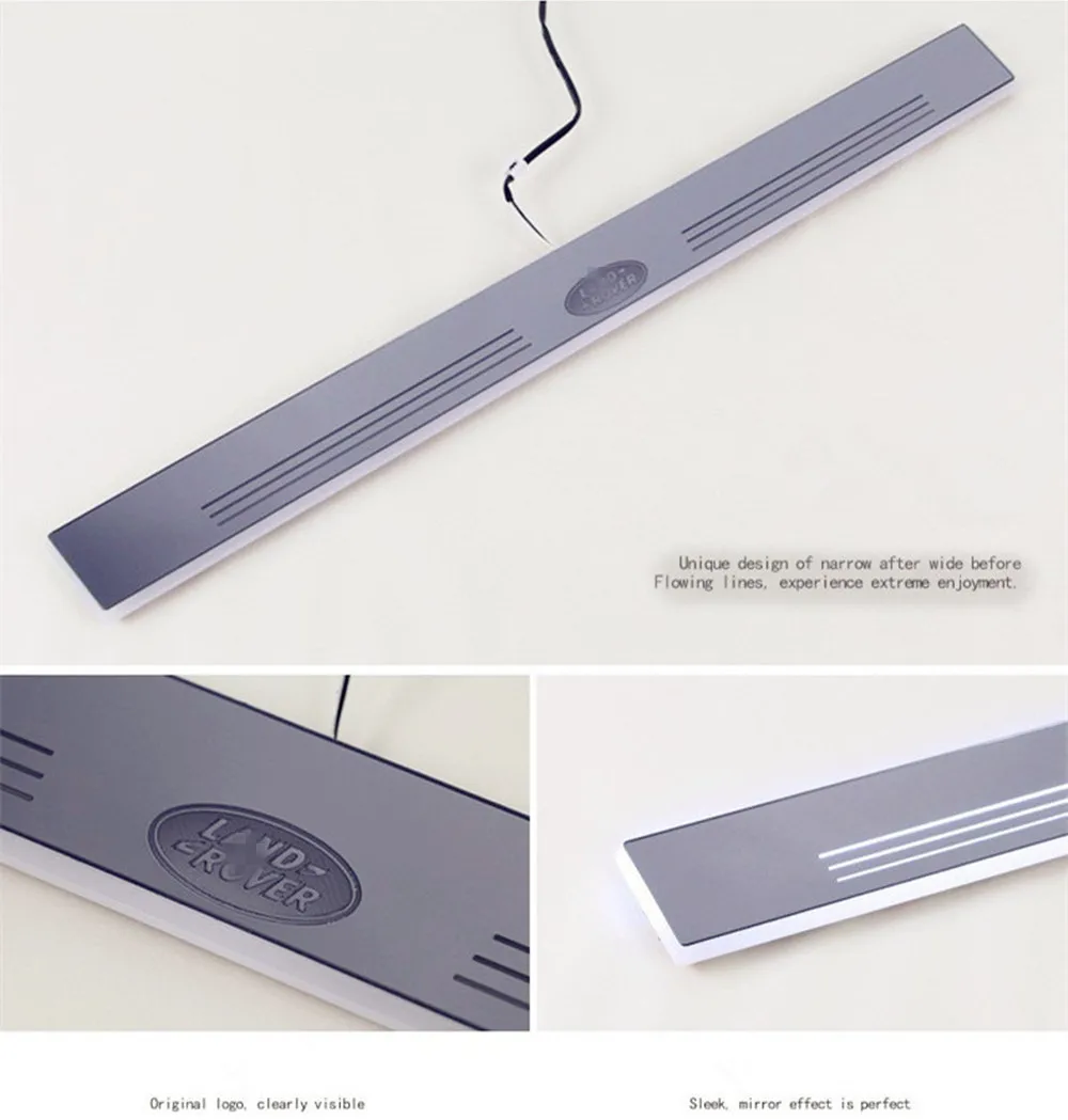 COOL !!! CUSTOM LED dynamicly moving car accessories door sill scuff plate welcome pedal threshold For Landrover Discovery 4 | Автомобили