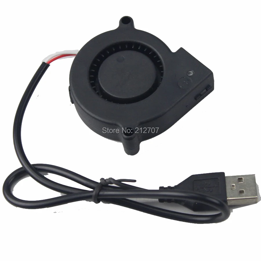 

2PCS Gdstime PC Computer Cooling Cooler 5V USB 5015 50x50x15mm 50MM Blower Turbo Fan