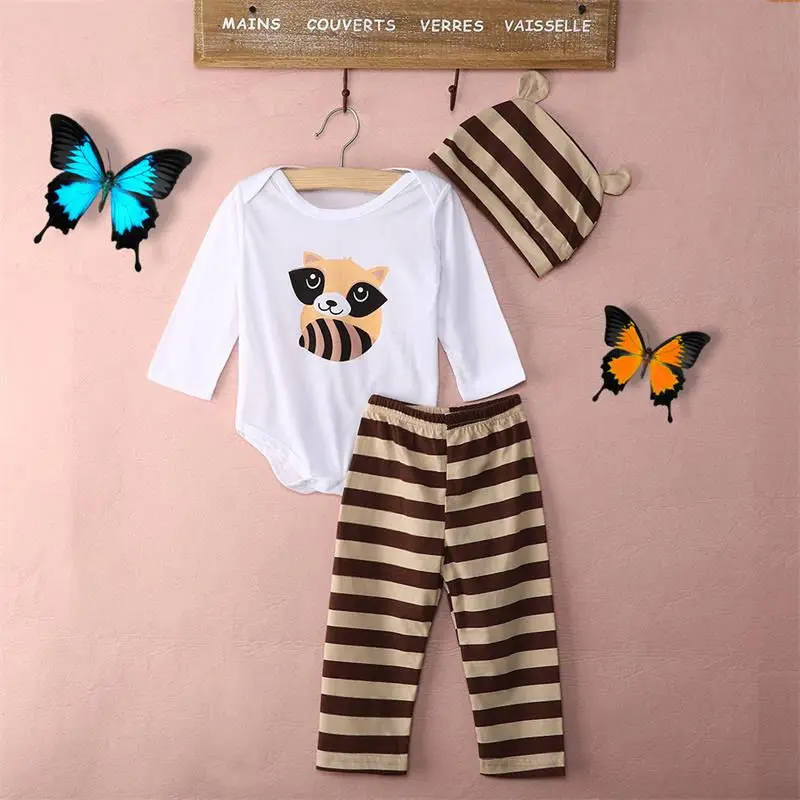 3 шт./комплект Детский комбинезон + штаны шапка | Детская одежда и обувь