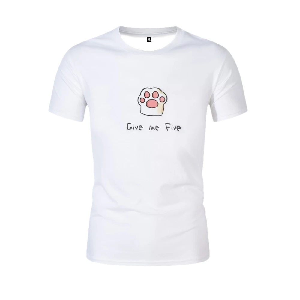 Футболка с героями мультфильмов для женщин Kawaii футболки девочек кошка Harajuku
