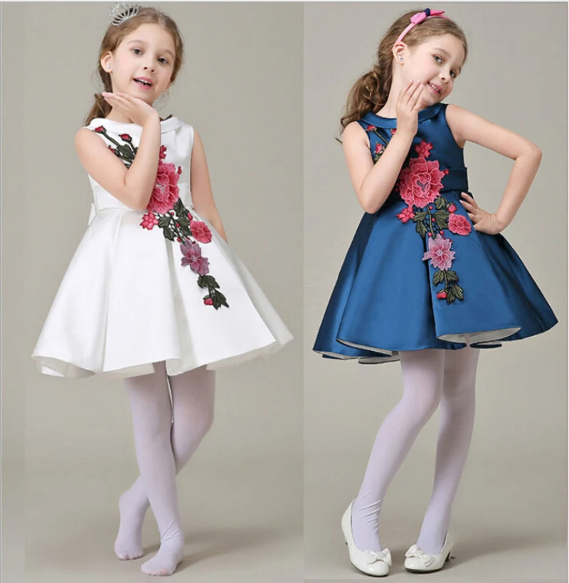 Девушки одежда девочки платье принцессы 2016 высококачественный Принцессы Платье