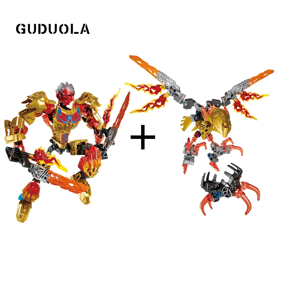 Guduola BIONICLE 4 шт./компл. Tahu Ikir Umarak Uxar Kopaka Melum Onua Terak рисунок 612 блок игрушки совместимая бионика