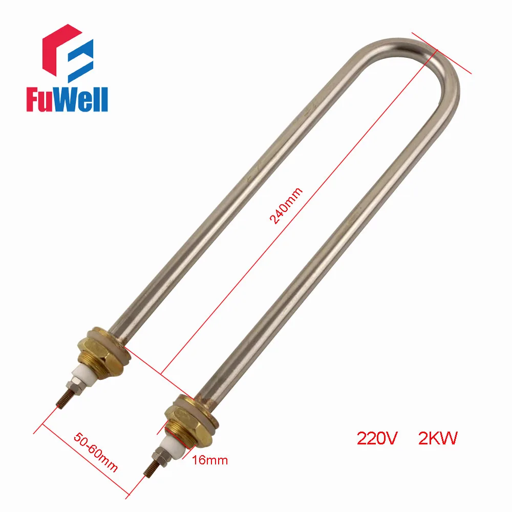Нагревательная труба из нержавеющей стали с Медной головкой 220 В 2 кВт M16 | Бытовая