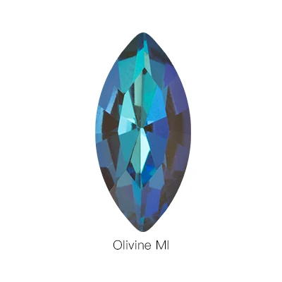 olivine MI K9 камни кристалл клей стразы «лошадиный глаз» камни и кристаллы для рукоделия пришить Камень капелька Швейные Стразы для одежды - Цвет: olivine MI