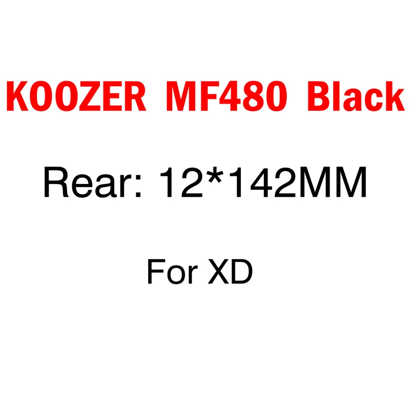 KOOZER MF480 передняя, Задняя Ступица набор 2/4 подшипники 24T трещотка 32 отверстия быстросъемные через ось горный велосипед ступицы для XD - Цвет: Black 12x142mm XD