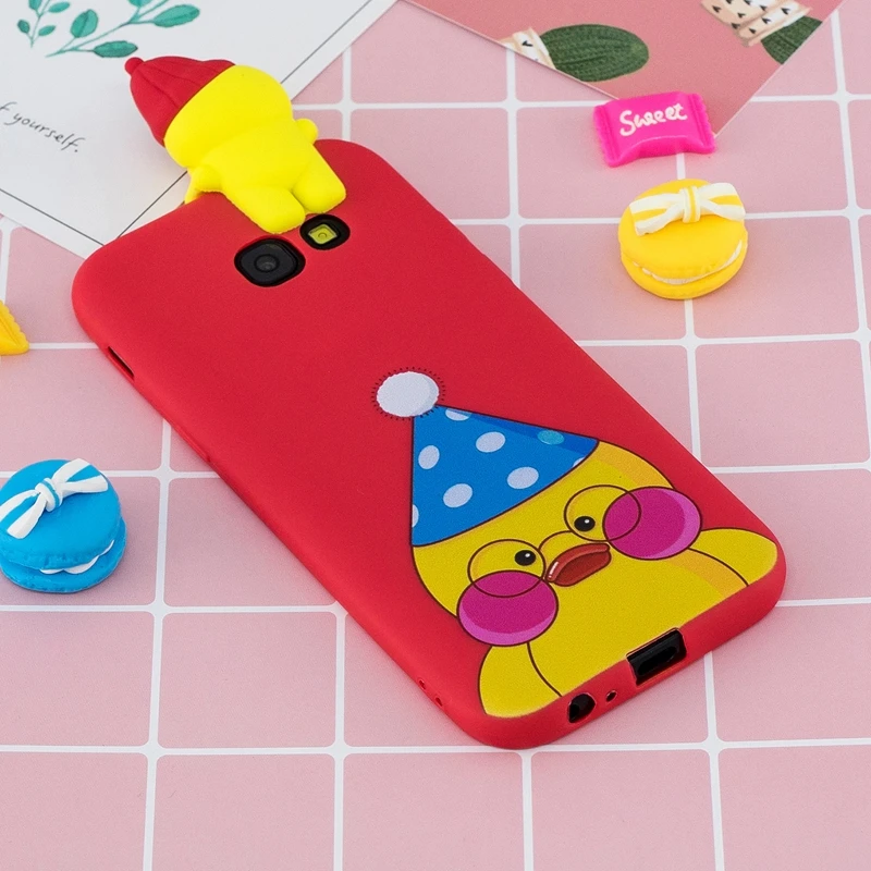 Чехол для Samsung Galaxy A7 2017 чехол A720 с 3D мультяшным котом пандой чехлы A720F Etui корпус |